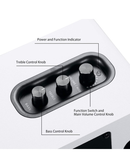 Altavoces de Estantería Sanyun SW208 60W Bluetooth 5.0 Blanco