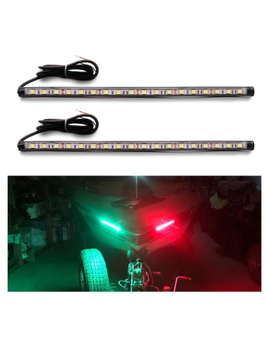 Luces de Navegación LED Botepon Proa Rojo Verde IP67 2 Pzas
