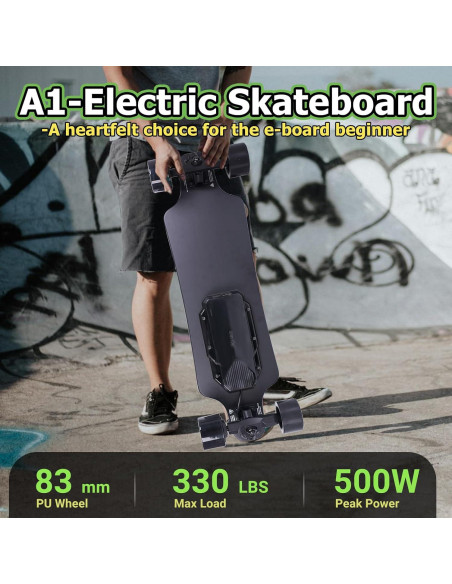 Patineta Eléctrica ASKATE A1 27,36 km 350W para Principiantes