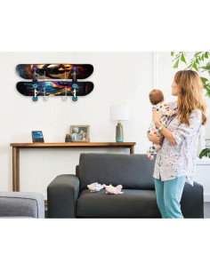 Soporte de Pared WANLIAN para Skateboard 2 Niveles Transparente 2