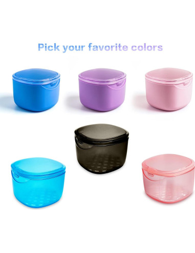 Caja de Baño para Dentaduras Uouovo Gris Transparente