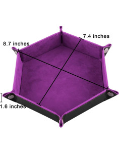 Bandejas para Dados SIQUK 4 Piezas Hexagonales Plegables 2