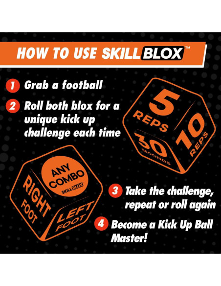 Dados de Entrenamiento de Fútbol SKILL BLOX - 2 Piezas