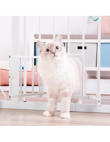 Puerta para Mascotas Carlson Extra Ancha 73.7-92.7 cm Blanca