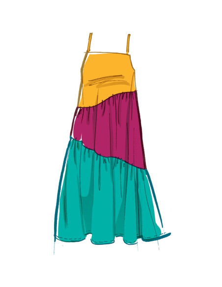 Patrón de Costura McCall's M8506 para Vestidos Asimétricos 8-16