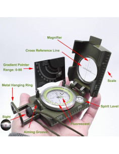 Brújula Militar EXPLORATION GADGET con Encendedor Fatwood 2