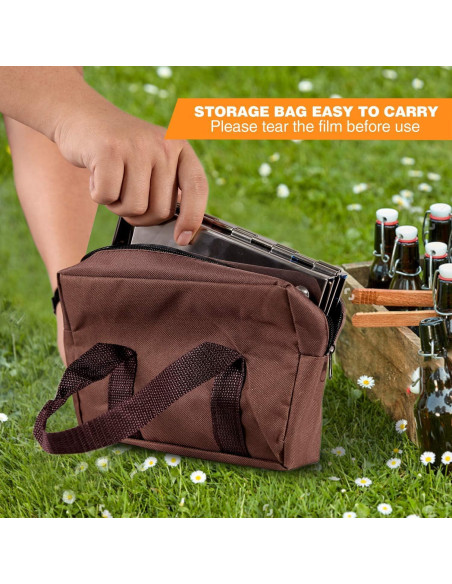 Estufa de Camping REDCAMP Plegable de Leña Acero Inoxidable