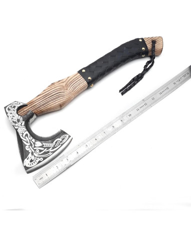 Hacha Vikinga Ancilla 36.83 cm Acero Carbono Mango Madera