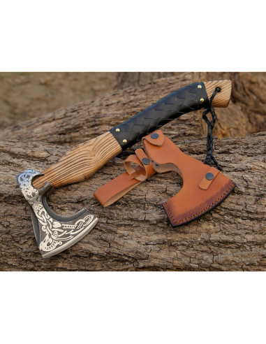 Hacha Vikinga Ancilla 36.83 cm Acero Carbono Mango Madera