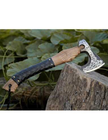 Hacha Vikinga Ancilla 36.83 cm Acero Carbono Mango Madera