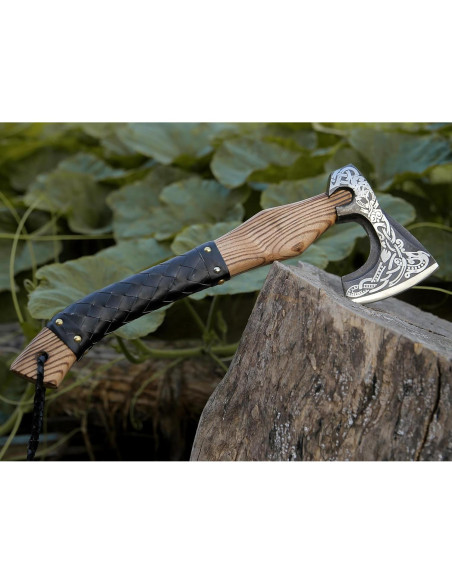 Hacha Vikinga Ancilla 36.83 cm Acero Carbono Mango Madera Hacha Vikinga Ancilla 36.83 cm Acero Carbono Mango Madera