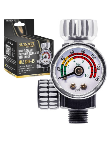 Regulador de presión de aire Master Airbrush SGR-45 con manómetro