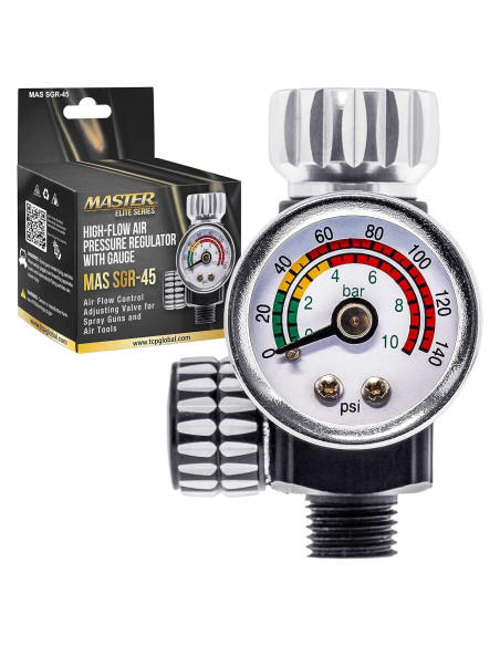 Regulador de presión de aire Master Airbrush SGR-45 con manómetro