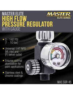 Regulador de presión de aire Master Airbrush SGR-45 con manómetro 2