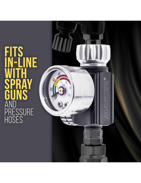 Regulador de presión de aire Master Airbrush SGR-45 con manómetro