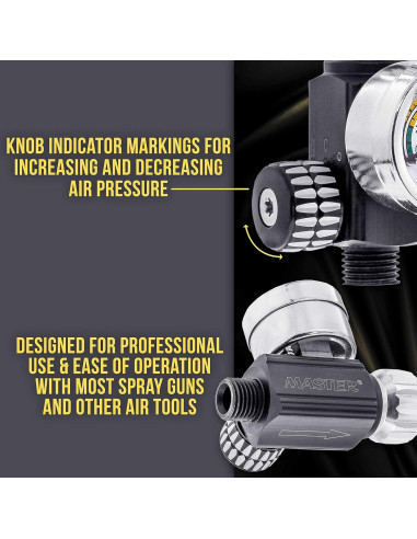 Regulador de presión de aire Master Airbrush SGR-45 con manómetro