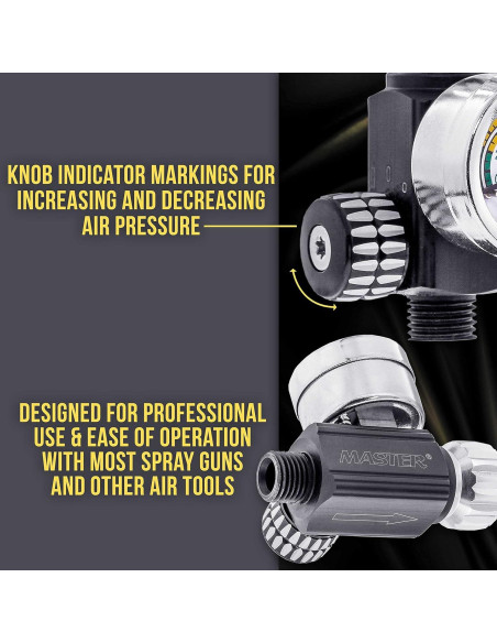 Regulador de presión de aire Master Airbrush SGR-45 con manómetro