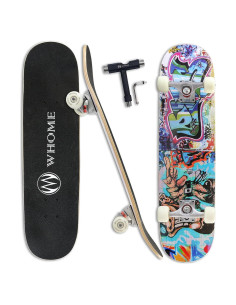 Patineta WHOME 31" Pro Estándar 8 Capas Arce 220 lbs