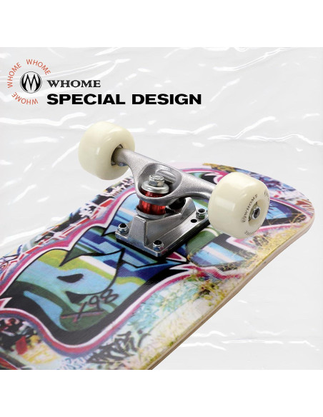 Patineta WHOME 31" Pro Estándar 8 Capas Arce 220 lbs