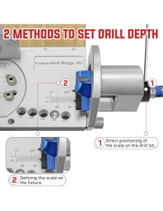 Plantilla de bisagra oculta WEWEAL 35mm con guía y adaptador 2