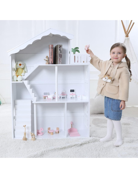 Estantería Infantil de Madera YFDZONE 3 Niveles 82.6x30.5x116 cm