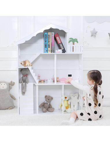 Estantería Infantil de Madera YFDZONE 3 Niveles 82.6x30.5x116 cm