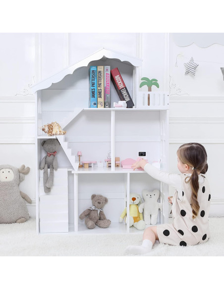 Estantería Infantil de Madera YFDZONE 3 Niveles 82.6x30.5x116 cm