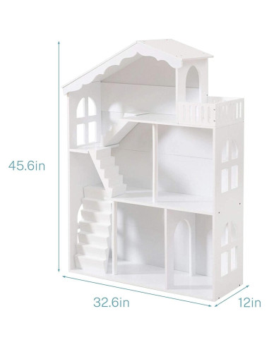 Estantería Infantil de Madera YFDZONE 3 Niveles 82.6x30.5x116 cm