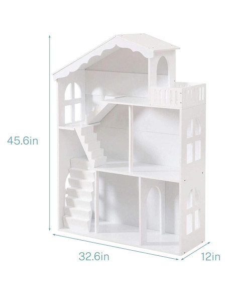 Estantería Infantil de Madera YFDZONE 3 Niveles 82.6x30.5x116 cm