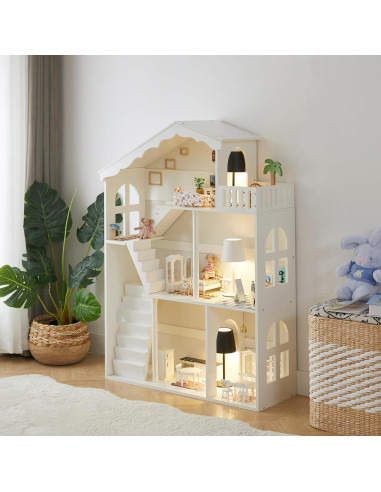 Estantería Infantil de Madera YFDZONE 3 Niveles 82.6x30.5x116 cm