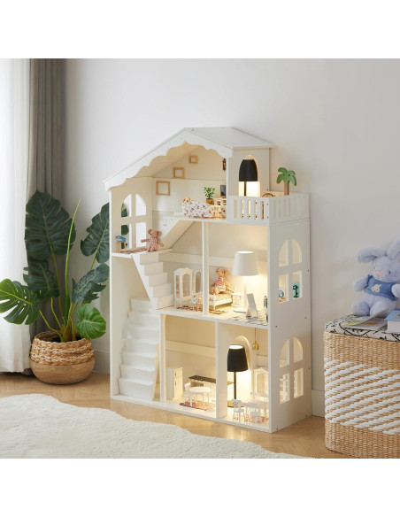 Estantería Infantil de Madera YFDZONE 3 Niveles 82.6x30.5x116 cm