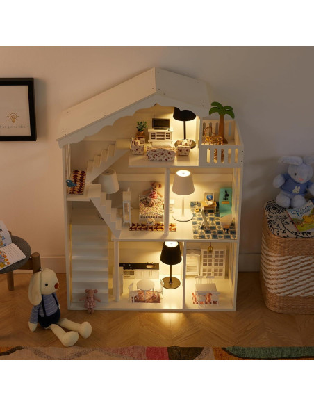 Estantería Infantil de Madera YFDZONE 3 Niveles 82.6x30.5x116 cm