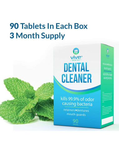 Tabletas Limpiadoras Dentales Vive Dental 90 Unidades