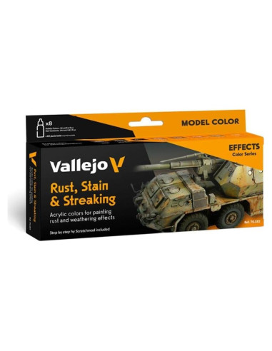Vallejo Set de Pinturas Acrílicas 8 Colores 18 ml Efectos Óxido