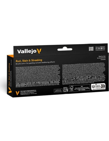Vallejo Set de Pinturas Acrílicas 8 Colores 18 ml Efectos Óxido