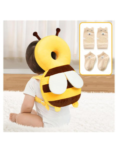 Mochila Protectora de Cabeza para Bebé Pucmaoci - Abeja, Ligera y Ajustable