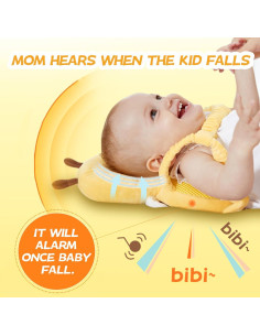 Mochila Protectora de Cabeza para Bebé Pucmaoci - Abeja, Ligera y Ajustable 2