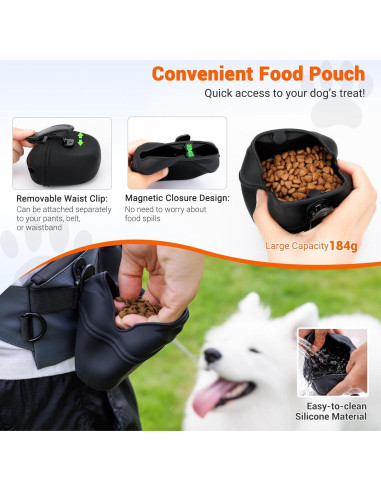 Bolsa de golosinas para perros Jinjiacheng 2 en 1 con clip