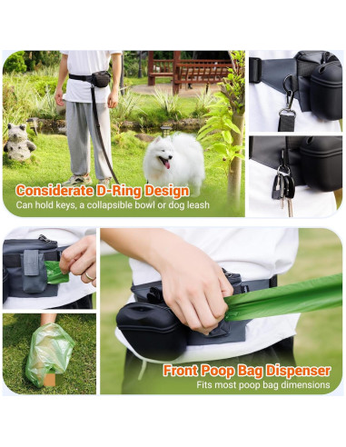 Bolsa de golosinas para perros Jinjiacheng 2 en 1 con clip