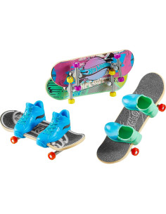 Hot Wheels Skate Tony Hawk Fingerboard y Zapatillas 4 Tableros 2