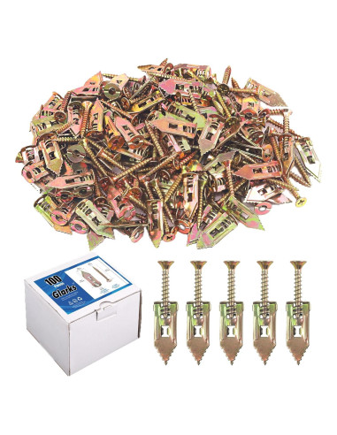 Anclajes para Paneles de Yeso Glarks 100 Pcs Acero al Carbono