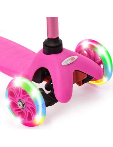 Scooter ChromeWheels Rosa 3 Ruedas Ajustable para Niños