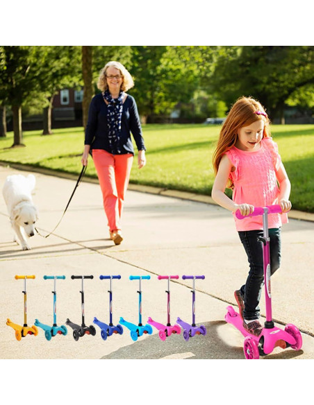Scooter ChromeWheels Rosa 3 Ruedas Ajustable para Niños