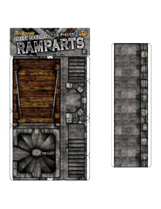 Ramparts - 14 Piezas de Terreno Doble Cara para D&D