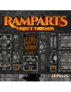 Ramparts - 14 Piezas de Terreno Doble Cara para D&D 2
