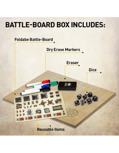 Kit de Inicio DND Melee Mats 58x69 cm Doble Cara Accesorios