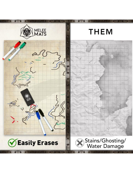 Kit de Inicio DND Melee Mats 58x69 cm Doble Cara Accesorios