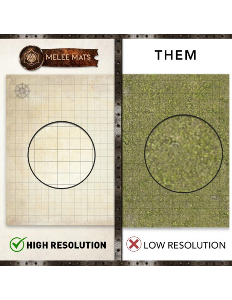 Kit de Inicio DND Melee Mats 58x69 cm Doble Cara Accesorios