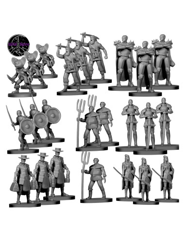 24 Miniaturas de Enemigos para D&D Wildspire 28mm RPG
