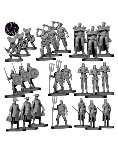 24 Miniaturas de Enemigos para D&D Wildspire 28mm RPG